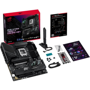 Mainboard ASUS Intel Z890 LGA1851 ATX Memory DDR5 Memory slots 4 1xPCI-Express 4.0 16x 1xPCI-Express 5.0 16x 5xM.2 1xHDMI 1xDisplayPort 1xAudio-In 1xAudio-Out 2xUSB 2.0 4xUSB 3.0 4xUSB 3.1 2xUSB-C 2xUSB-C w/Thunderbolt 1xOptical S/PDIF 1xRJ45 ROGSTRIXZ890-FGAMWIFI