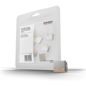 USB PORT BLOCKER 10PACK/ORANGE 40463 LINDY