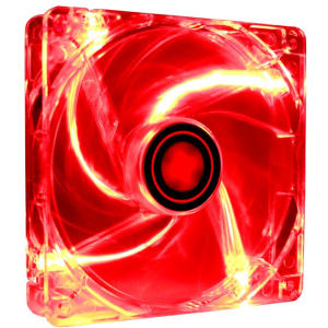 CASE FAN 120MM TRANSP 3PIN+4P/RED 12V XF046 XILENCE