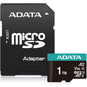 MEMORY MICRO SDXC 1TB W/AD./AUSDX1TUI3V30SA2-RA1 ADATA