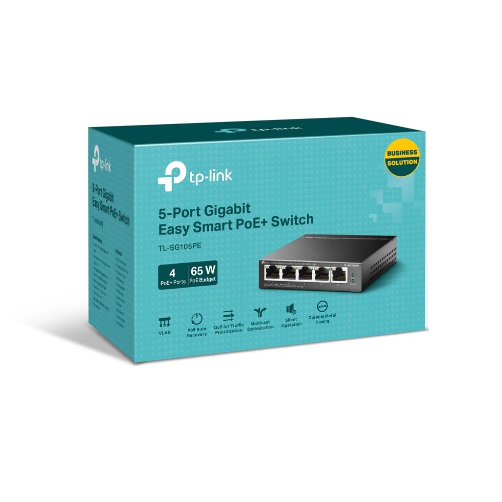 Switch TP-LINK Desktop/pedestal 5x10Base-T / 100Base-TX / 1000Base-T PoE ports 4 TL-SG105PE - Image 4