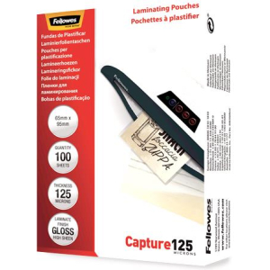 LAMINATOR POUCH GLOSSY CARD/125 100PCS 5306702 FELLOWES