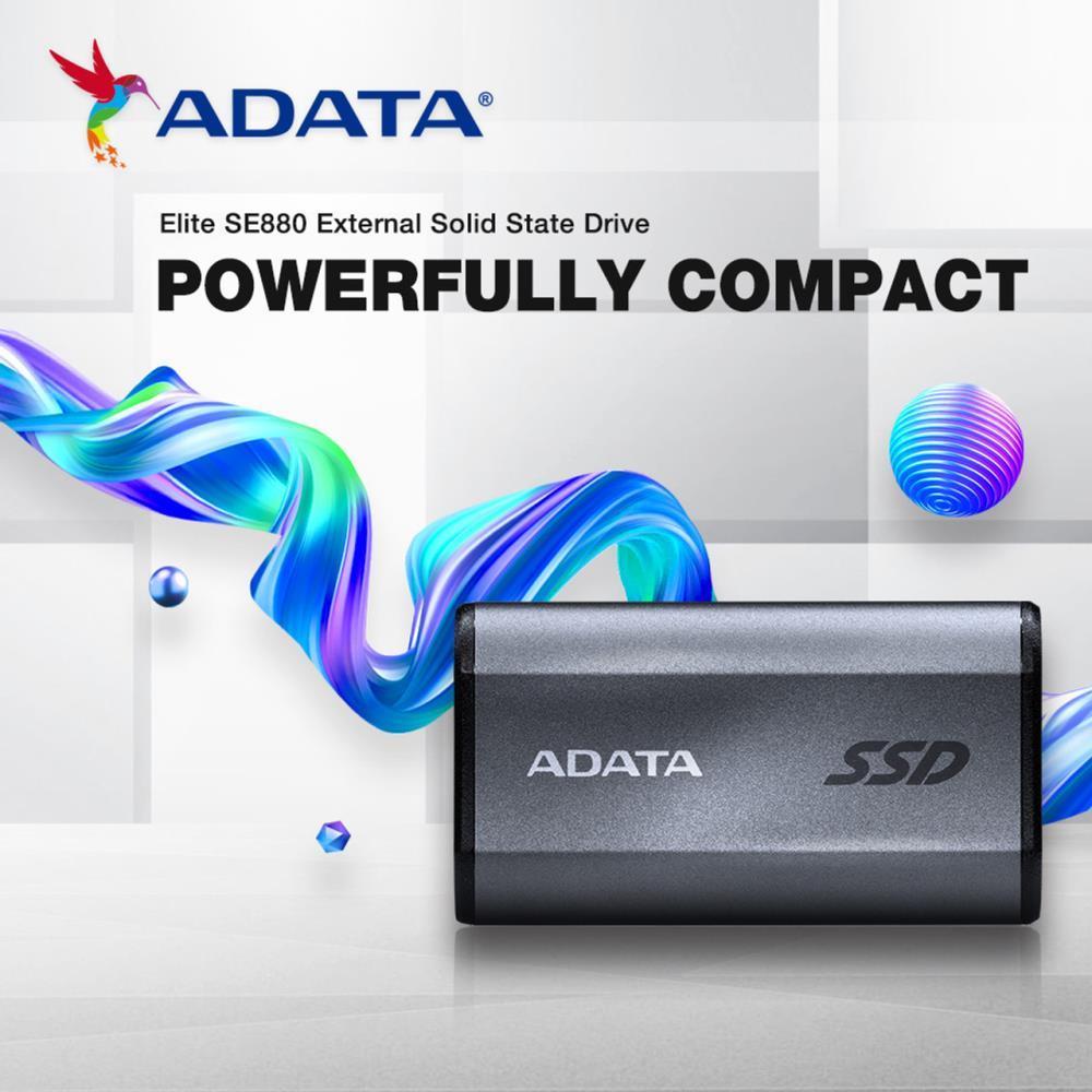 External SSD ADATA SE880 2TB USB-C Write speed 2000 MBytes/sec Read speed 2000 MBytes/sec AELI-SE880-2TCGY - Image 5