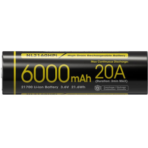 BATTERY RECH. LI-ION 3.6V/6000MAH NL2160HPI NITECORE