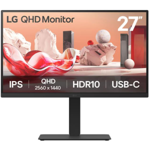 LCD Monitor LG 27BA75QB-B 27" Panel IPS 2560x1440 16:9 100Hz Matte Speakers Swivel Pivot Height adjustable Tilt Colour Black 27BA75QB-B