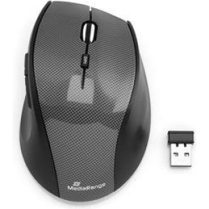 MOUSE USB OPTICAL WRL 5-BUTTON/BLACK MROS207 MEDIARANGE