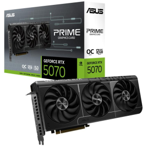 Graphics Card ASUS NVIDIA GeForce RTX 5070 12 GB GDDR7 192 bit PCIE 5.0 16x Triple slot Fansink 1xHDMI 3xDisplayPort PRIME-RTX5070-O12G