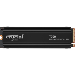 SSD CRUCIAL T700 1TB M.2 PCIe Gen5 NVMe TLC Write speed 9500 MBytes/sec Read speed 11700 MBytes/sec TBW 600 TB CT1000T700SSD5