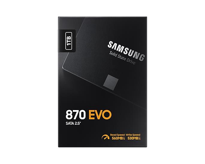 SSD SAMSUNG 870 EVO 1TB SATA SATA 3.0 MLC Write speed 530 MBytes/sec Read speed 560 MBytes/sec 2,5" TBW 600 TB MTBF 1500000 hours MZ-77E1T0B/EU - Image 6