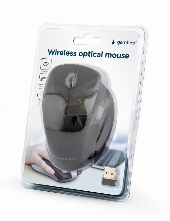 MOUSE USB OPTICAL WRL BLACK/MUSW-6B-02 GEMBIRD - Image 3