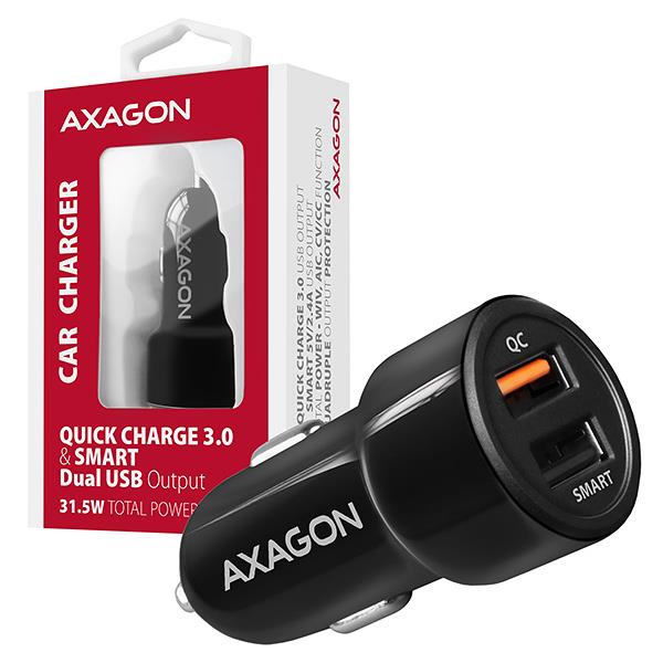 MOBILE CHARGER CAR USB 2PORT/31.5W PWC-QC5 AXAGON - Image 2