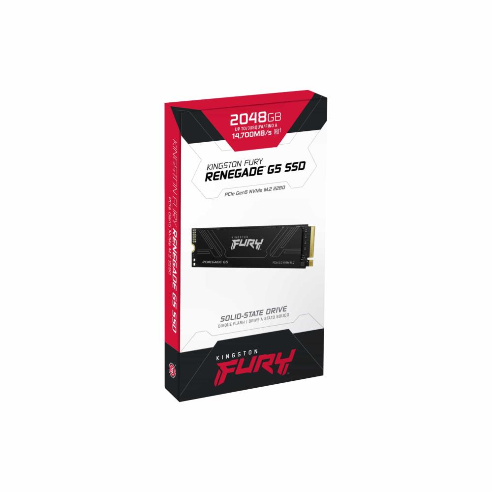 SSD KINGSTON FURY 2TB M.2 PCIe Gen5 NVMe 3D TLC Write speed 14000 MBytes/sec Read speed 14700 MBytes/sec 2.3mm MTBF 200000 hours SFYR2S/2T0 - Image 2