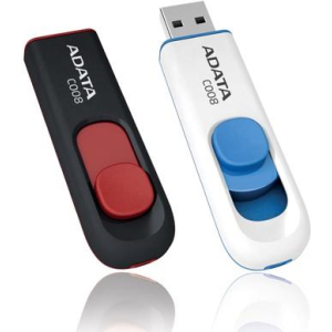 MEMORY DRIVE FLASH USB2 32GB/BLACK/RED AC008-32G-RKD A-DATA