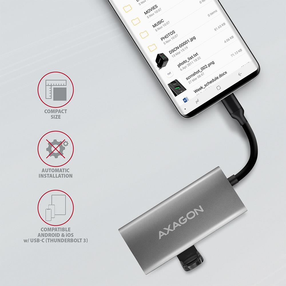 I/O HUB USB3.2 4PORT/0.13M HMC-4G2 AXAGON - Image 5