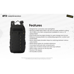 NB BACKPACK/BP18 NITECORE