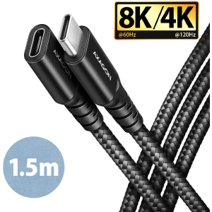 CABLE USB-C EXTENSION 1.5M/BLACK BUCM32-CF15AB AXAGON