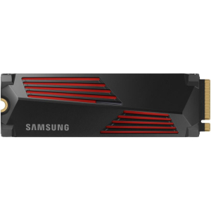 SSD SAMSUNG 990 PRO with Heatsink 2TB M.2 PCIE NVMe MLC Write speed 6900 MBytes/sec Read speed 7450 MBytes/sec 2.3mm TBW 1200 TB MTBF 1500000 hours MZ-V9P2T0GW