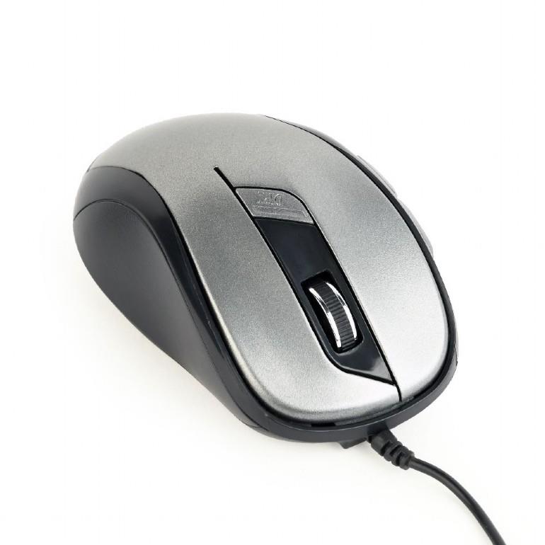 MOUSE USB OPTICAL BLACK/GREY/MUS-6B-01-BG GEMBIRD - Image 2