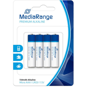 BATTERY ALKALINE AAA 1.5V/4PCS MRBAT101 MEDIARANGE