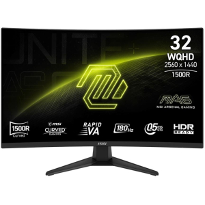 LCD Monitor MSI MAG 321CQF E18 31.5" Gaming/Curved Panel VA 2560x1440 16:9 180 Hz 0.5 ms MAG321CQFE18