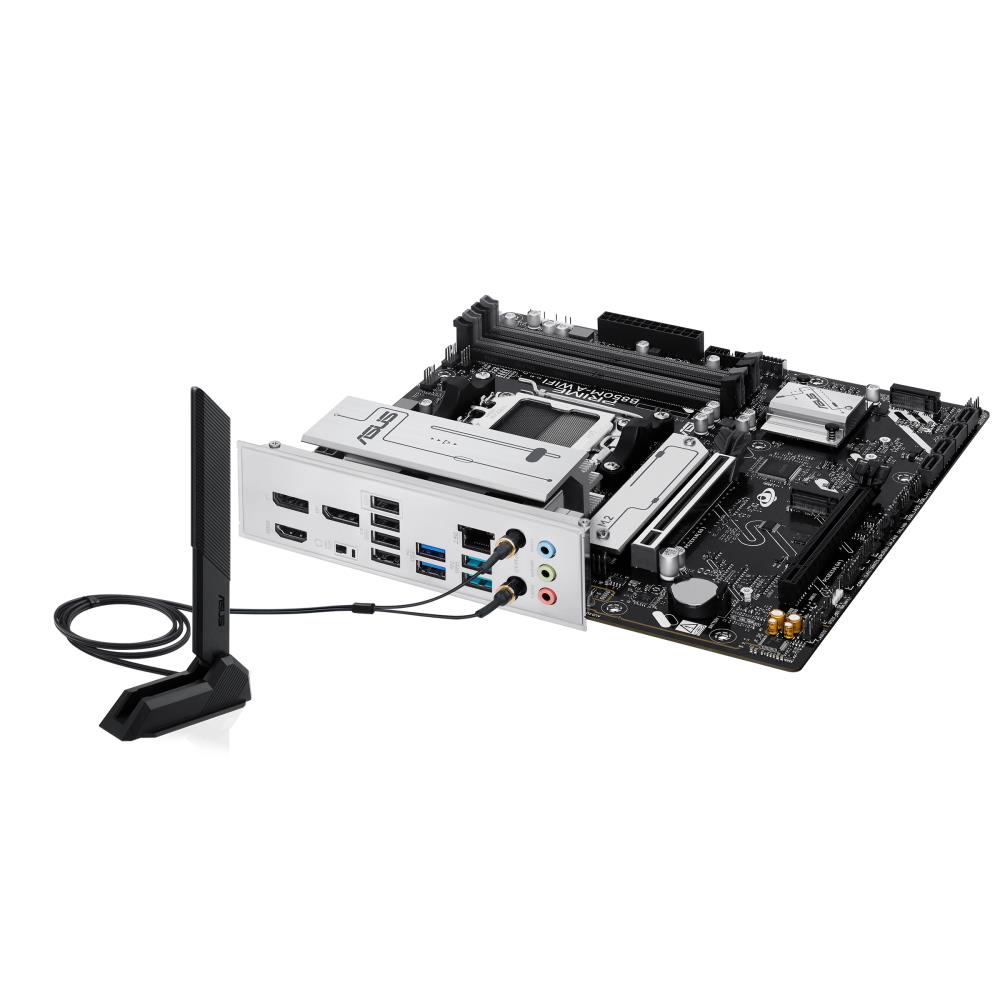 Mainboard ASUS AMD B850 SAM5 Micro-ATX Memory DDR5 Memory slots 4 1xPCI-Express 4.0 16x 1xPCI-Express 5.0 16x 3xM.2 1xHDMI 2xDisplayPort 4xUSB 2.0 4xUSB 3.2 1xRJ45 3xAudio port PRIMEB850M-AWIFI - Image 4