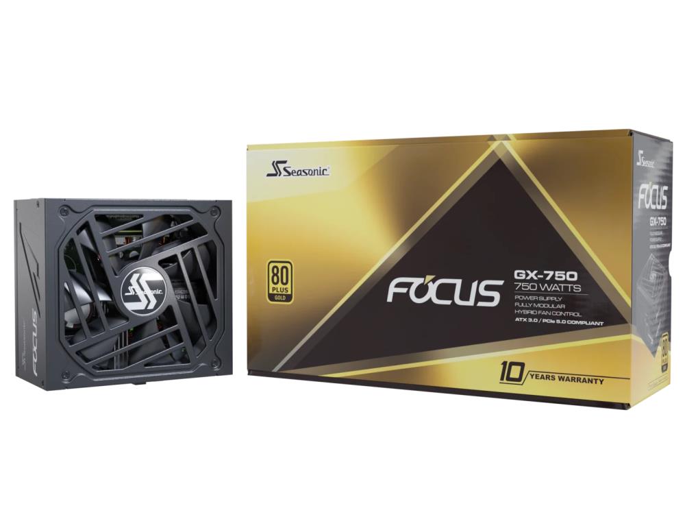 Power Supply SEASONIC FOCUS GX ATX 3.0 750 Watts Efficiency 80 PLUS GOLD MTBF 100000 hours FOCUS-GX-750-V4