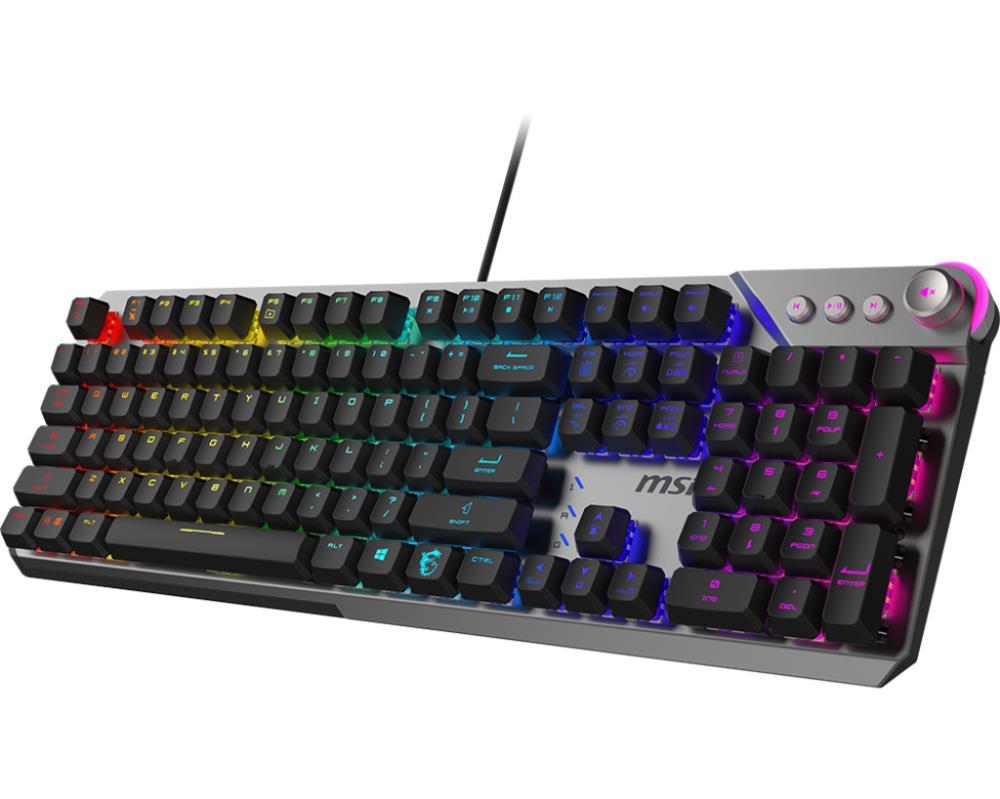 KEYBOARD GAMING BLACK US/STRIKE 600 SILENT MSI - Image 2