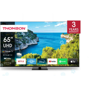 TV Set THOMSON 65" 4K/Smart 3840x2160 Wireless LAN Bluetooth Google TV Black 65UG5C14