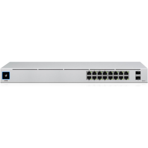 Switch UBIQUITI USW-16-POE Type L2 Desktop/pedestal Rack 16x10Base-T / 100Base-TX / 1000Base-T 2xSFP PoE ports 16 PoE+ ports 8 18 Watts USW-16-POE