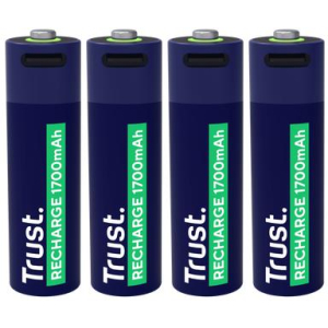 BATTERY RECH. LI-ION AA 1.5V/1700MAH USB-C 4P 25631 TRUST