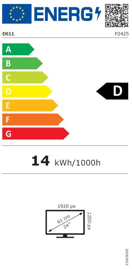 LCD Monitor DELL P2425 24" Business Panel IPS 1920x1200 16:10 100Hz Matte 8 ms Swivel Pivot Height adjustable Tilt 210-BMJD - Image 5