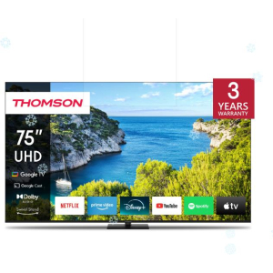 TV Set THOMSON 75" 4K/Smart 3840x2160 Wireless LAN Bluetooth Google TV Black 75UG5C14