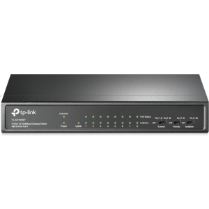 Switch TP-LINK Desktop/pedestal 9x10Base-T / 100Base-TX PoE+ ports 8 TL-SF1009P