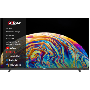 TV Set DAHUA 43" 4K/Smart 3840x2160 Wireless LAN Bluetooth Android TV Black DHI-LTV43-SD400