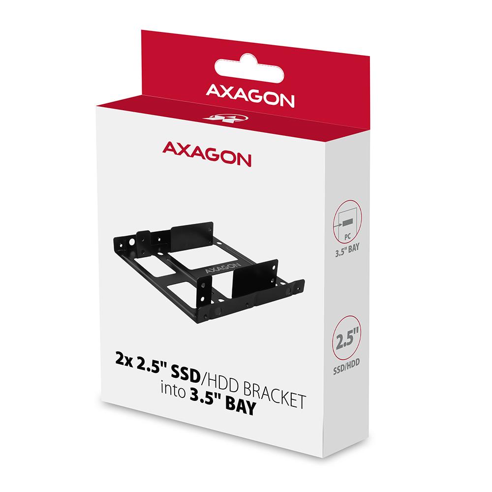SSD ACC BRACKET 2X2.5" TO 3.5"/RHD-225 AXAGON - Image 2