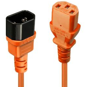 CABLE POWER IEC EXTENSION 2M/ORANGE 30475 LINDY