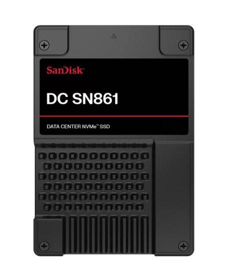 SSD SANDISK DC SN861 3.84TB U.2 PCIe Gen5 NVMe Write speed 7200 MBytes/sec Read speed 13700 MBytes/sec 15mm SDS6BA138PSP9X30TS2526