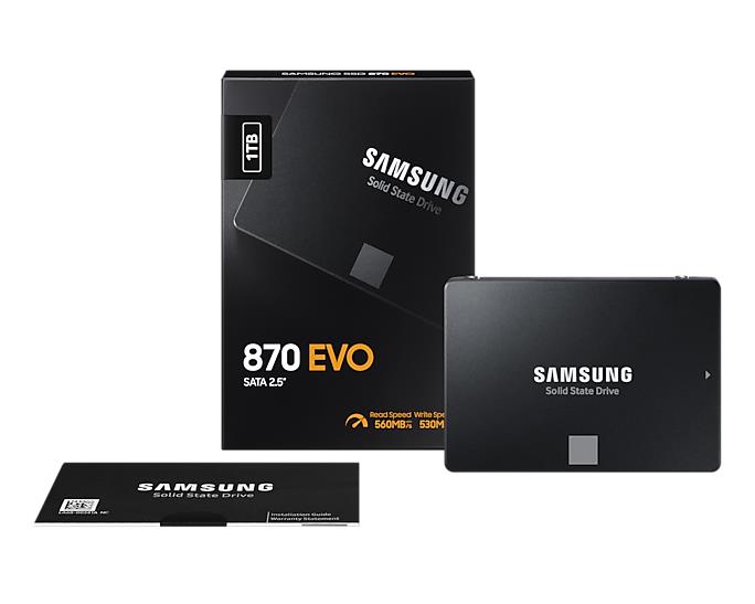 SSD SAMSUNG 870 EVO 1TB SATA SATA 3.0 MLC Write speed 530 MBytes/sec Read speed 560 MBytes/sec 2,5" TBW 600 TB MTBF 1500000 hours MZ-77E1T0B/EU - Image 9