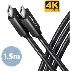 CABLE USB-C TO USB-C 1.5M 100W/BLACK BUCM32-CM15AB AXAGON