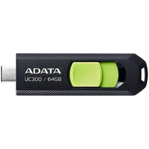 MEMORY DRIVE FLASH USB-C 64GB/ACHO-UC300-64G-RBK/GN ADATA