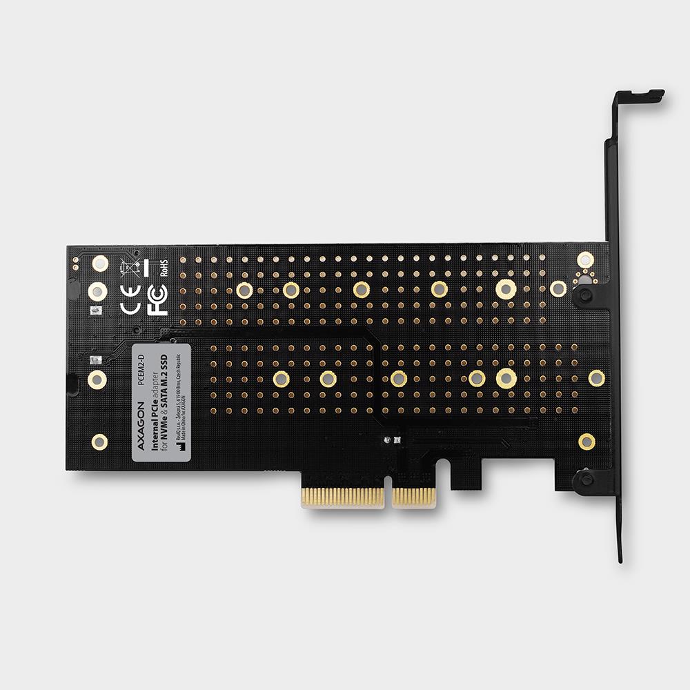 SSD ACC ADAPTER NVME/SATA/M.2/SP&LP PCEM2-D AXAGON - Image 3