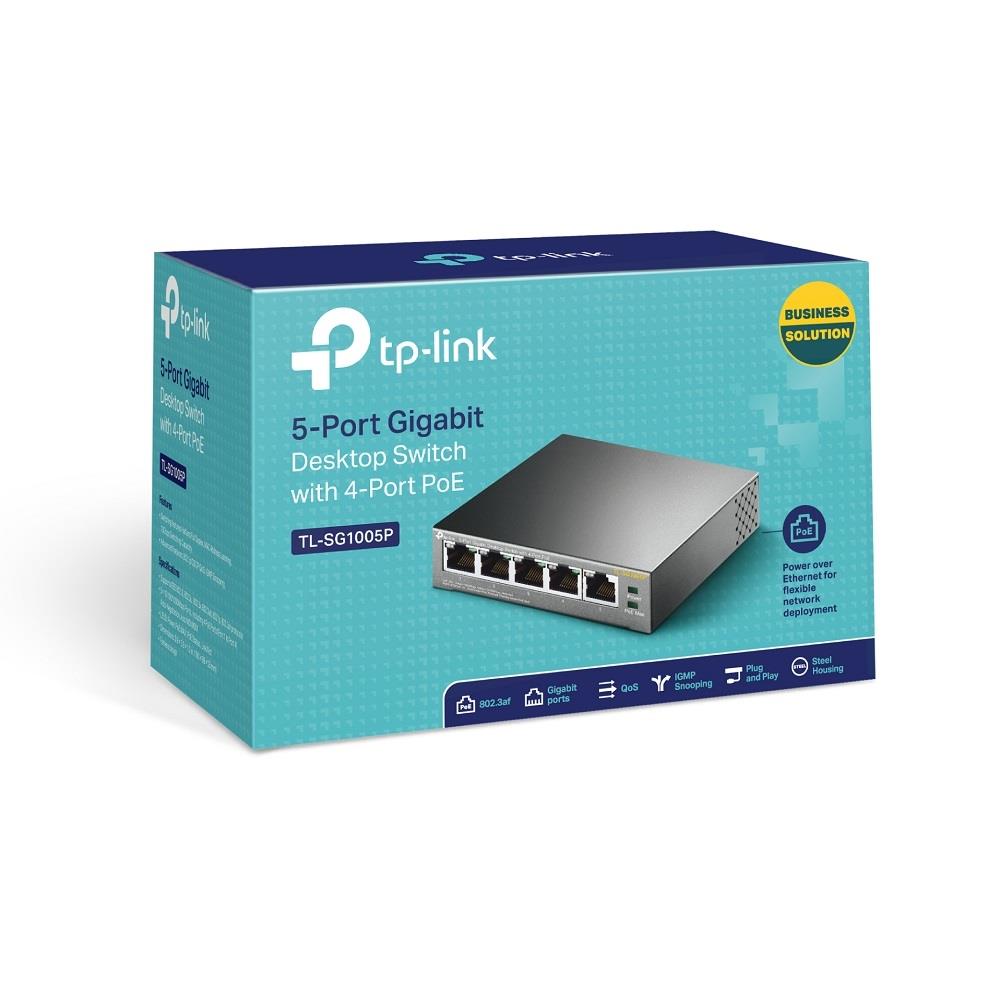 Switch TP-LINK Desktop/pedestal 5x10Base-T / 100Base-TX / 1000Base-T PoE ports 4 TL-SG1005P - Image 4