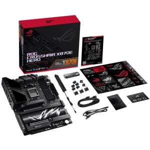 Mainboard ASUS AMD X870E SAM5 ATX Memory DDR5 Memory slots 4 2xPCI-Express 4.0 16x 2xPCI-Express 5.0 16x 4xM.2 1xHDMI 1xAudio-In 1xAudio-Out 6xUSB 3.2 2xUSB-C 2xUSB4 1xOptical S/PDIF 1xRJ45 ROGCROSSHAIRX870EHERO