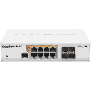 Switch MIKROTIK 8x10Base-T / 100Base-TX / 1000Base-T 4xSFP 1xConsole CRS112-8P-4S-IN