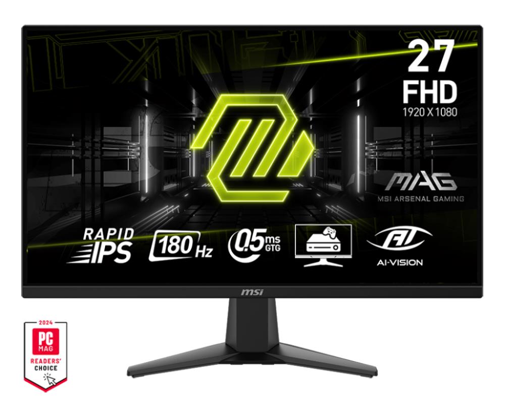LCD Monitor MSI MAG 275F 27" Gaming Tilt Matte Panel IPS 1920x1080 16:9 180Hz 0.5 ms Colour Black MAG275F