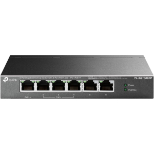Switch TP-LINK TL-SG1006PP Desktop/pedestal 6x10Base-T / 100Base-TX / 1000Base-T PoE+ ports 4 TL-SG1006PP