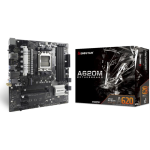 Mainboard BIOSTAR AMD A620 SAM5 Micro-ATX Memory DDR5 Memory slots 4 1xPCI-Express 3.0 1x 2xPCI-Express 4.0 1x 1xPCI-Express 4.0 16x 1xM.2 1xHDMI 1xDisplayPort 2xUSB 2.0 4xUSB 3.2 1xPS/2 1xRJ45 3xAudio port A620MP-EPRO