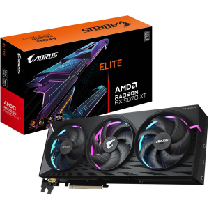 Graphics Card GIGABYTE AMD Radeon RX 9070 XT 16 GB GDDR6 256 bit PCIE 5.0 16x Triple slot Heatpipe 2xHDMI 2xDisplayPort R9070XTAORUSE-16GD1.0