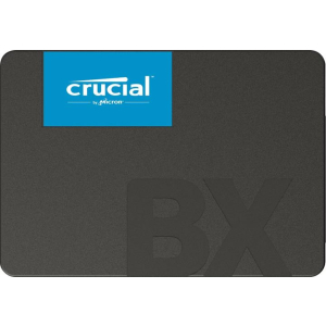 SSD CRUCIAL BX500 240GB SATA 3.0 Write speed 500 MBytes/sec Read speed 540 MBytes/sec 2,5" TBW 80 TB MTBF 1500000 hours CT240BX500SSD1