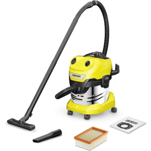 Vacuum Cleaner KARCHER Wet and dry vacuum cleaner WD 4 S V-20/5/22 1000 Watts Suction power 240w Capacity 20 l Noise 73 dB Yellow Weight 7.2 kg 1.628-260.0